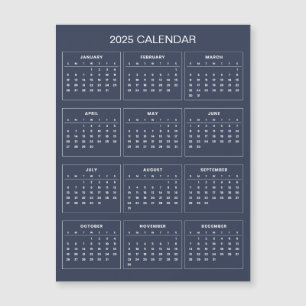 Calendario 2025 simple pero elegante   Tarjeta mag