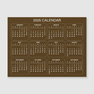 Calendario 2025 simple pero elegante   Tarjeta mag