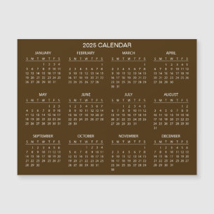 Calendario 2025 simple pero elegante   Tarjeta mag