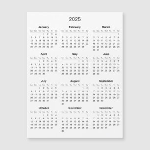 Calendario 2025 simple pero elegante   Tarjeta mag