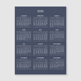 Calendario 2025 simple pero elegante   Tarjeta mag