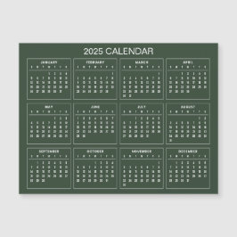Calendario 2025 simple pero elegante | Tarjeta mag