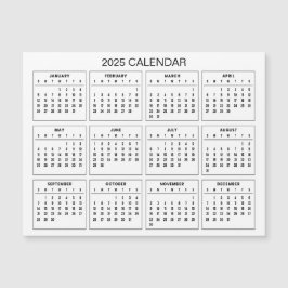 Calendario 2025 simple pero elegante | Tarjeta mag