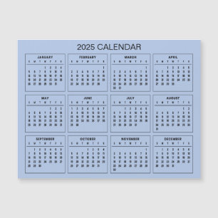 Calendario 2025 simple pero elegante   Tarjeta mag