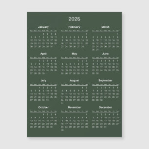 Calendario 2025 simple pero elegante   Tarjeta mag