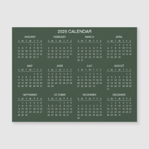 Calendario 2025 simple pero elegante   Tarjeta mag