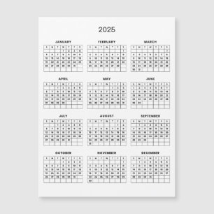 Calendario 2025 simple pero elegante   Tarjeta mag