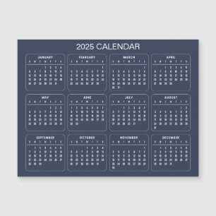 Calendario 2025 simple pero elegante   Tarjeta mag