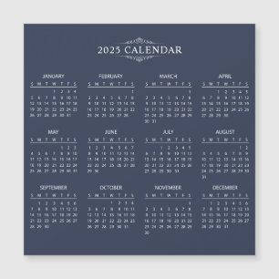 Calendario 2025 simple pero elegante   Tarjeta mag