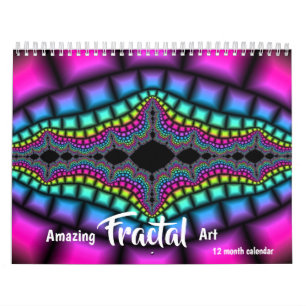 Calendario 2025 Sorprendente arte fractal psicodélico