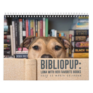 Calendario 2026 12 month Calendar BiblioPup: Luna & Books