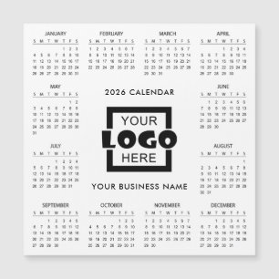 Calendario 2026 Agregar su propio logotipo comerci