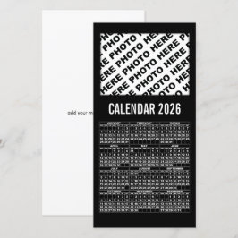 Calendario 2026 Añadir 1 tarjeta de foto horizonta