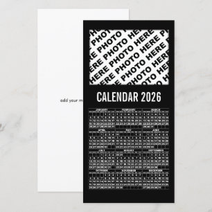 Calendario 2026 Añadir 1 tarjeta de foto horizonta