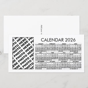 Calendario 2026 Añadir 1 tarjeta de foto vertical