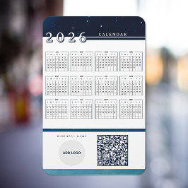 Calendario 2026 Añadir logotipo Código QR Imán fle