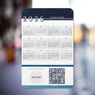 Calendario 2026 Añadir logotipo Código QR Imán fle
