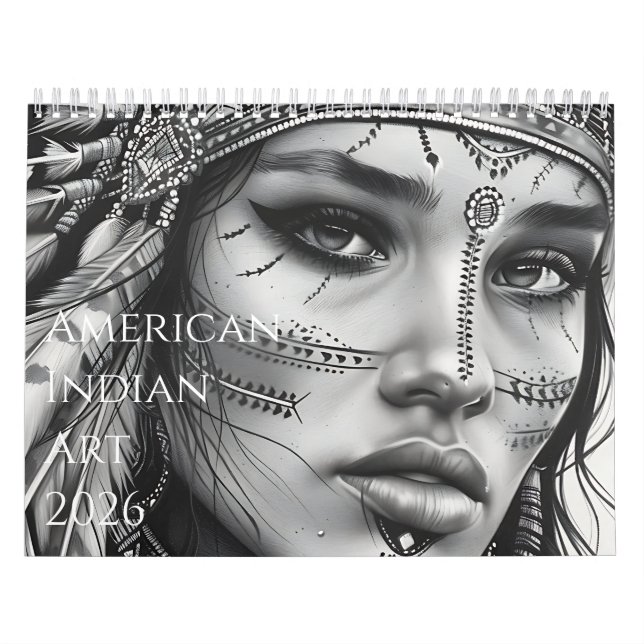 Calendario 2026 Beautiful American Indian Artwork (Tapa)