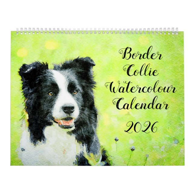 Calendario 2026 Border Collie Sheep Dog Mom Owner Lover Gift (Tapa)