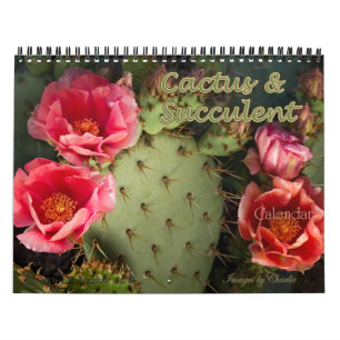 Calendario 2026 Cactus & Succulent Flower Wall