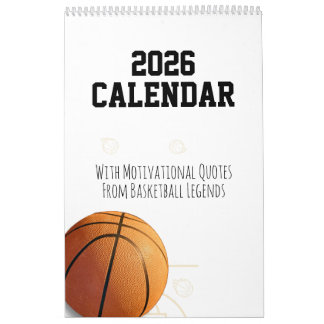 Calendario 2026 Calendar Basketball Inspirational Quotes 