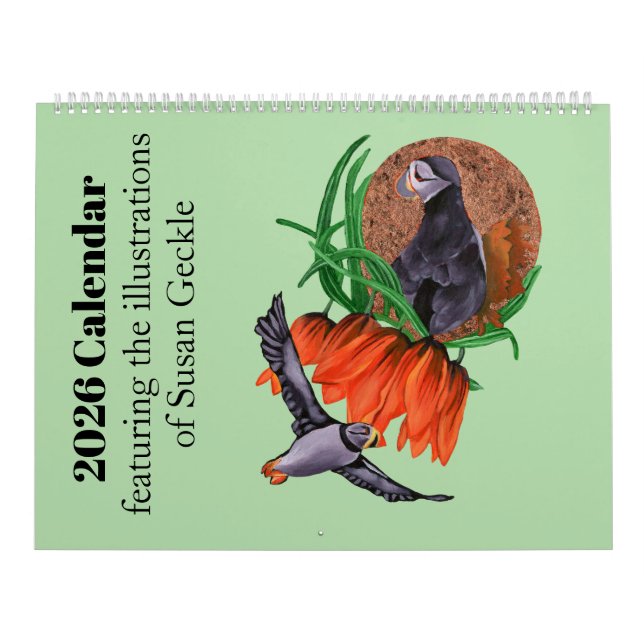 Calendario 2026 Calendar featuring nature illustrations  (Tapa)