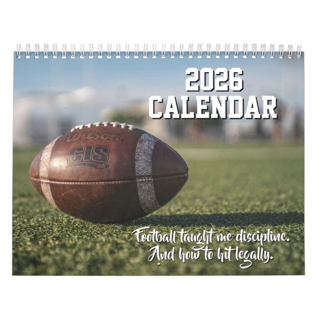 Calendario 2026 Calendar Football Sport Player Fan Coach Team (Tapa)