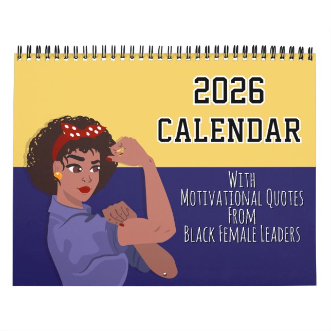 Calendario 2026 Calendar Inspirational Quote Black Girl Magic (Tapa)
