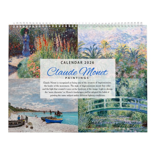 Calendario 2026 - Claude Monet - Impresionismo (Tapa)
