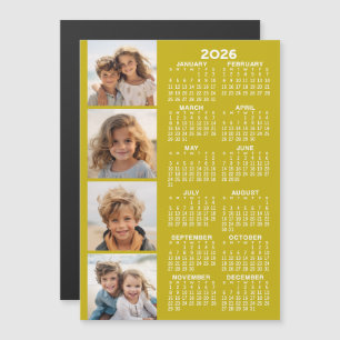 Calendario 2026 con 4 tarjetas magnéticas de Colla