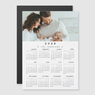 Calendario 2026 con foto - Vista del año completo