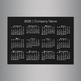 Calendario 2026 con nombre de empresa imán negro