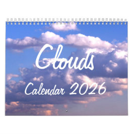 Calendario 2026 con nubes