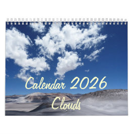Calendario 2026 Con Vacaciones - Nubes
