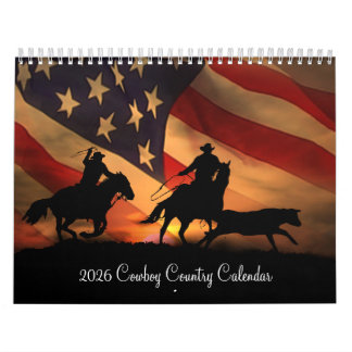 Calendario 2026 Cowboy Country Western Calendar