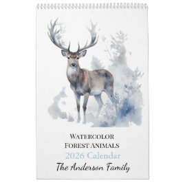 Calendario 2026 Custom Forest Animals Photo Calendar