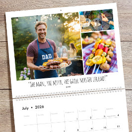 Calendario 2026 Custom Photo Fun Family Quotes Modern