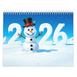 Calendario 2026 Cute Seasonal Character Medium Wall Calendar