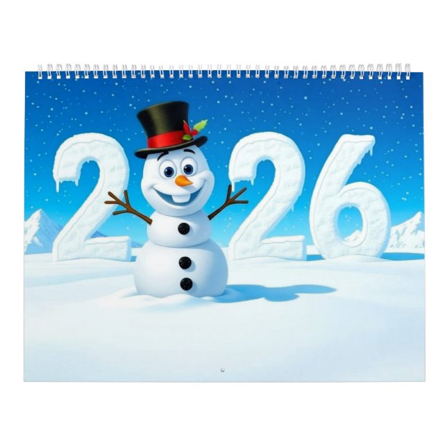 Calendario 2026 Cute Seasonal Character Wall Calendar (Large) (Tapa)
