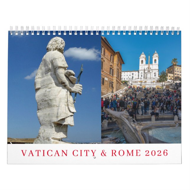 Calendario 2026 de Ciudad del Vaticano y Roma (Tapa)