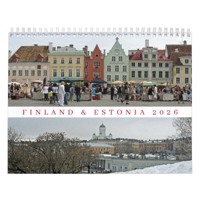 Calendario 2026 de Finlandia y Estonia (Tapa)