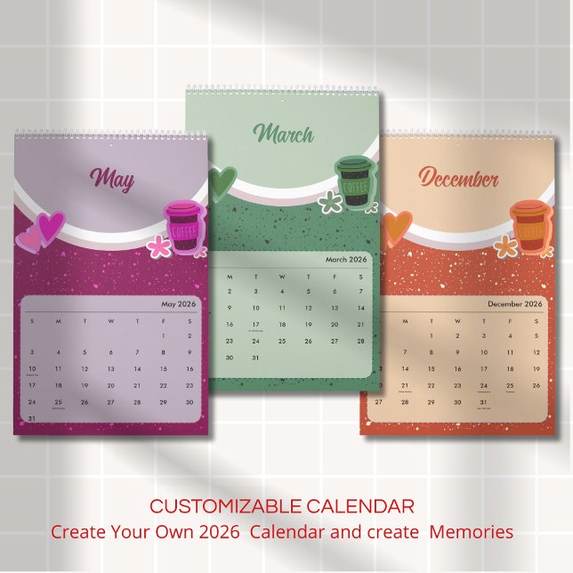 Calendario 2026 de Taza de Café Adorable (Subido por el creador)