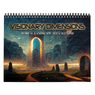 Calendario 2026 Dimensiones Visionarias 3 Paisajes Surrealist