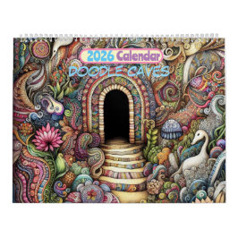 Calendario 2026 Doodle Caves Arte Calendario