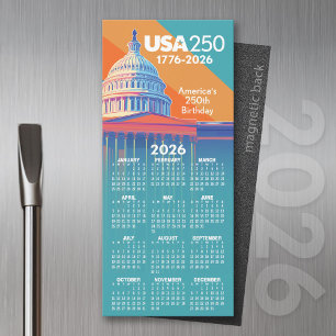 Calendario 2026 EE. UU. 250 Cúpula del Capitolio A