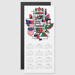 Calendario 2026 EE.UU., Canadá, México Magnetic Ca