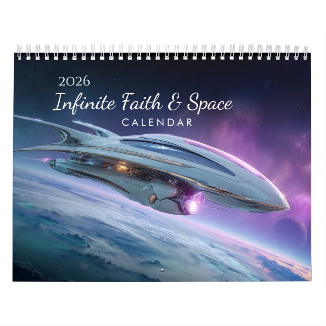 Calendario 2026 Faith Biblical Verse Space Wall Calendar  (Tapa)