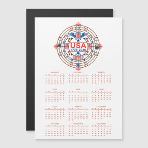 Calendario 2026 Feliz cumpleaños tarjeta magnética