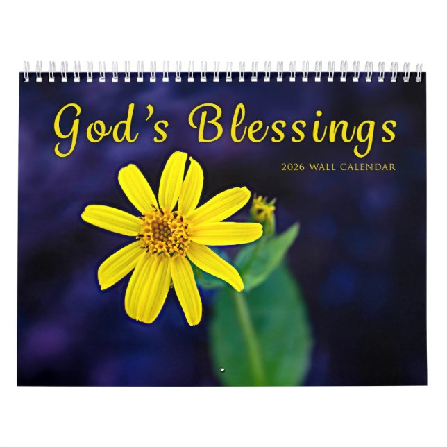 Calendario 2026 Flower Blessings Wall Calendar (Tapa)