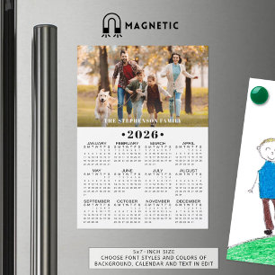 Calendario 2026 Foto Magnético Personalizado